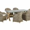 Beliani Tuinset 6-zits Rotan Naturel SUSUA/OLBIA