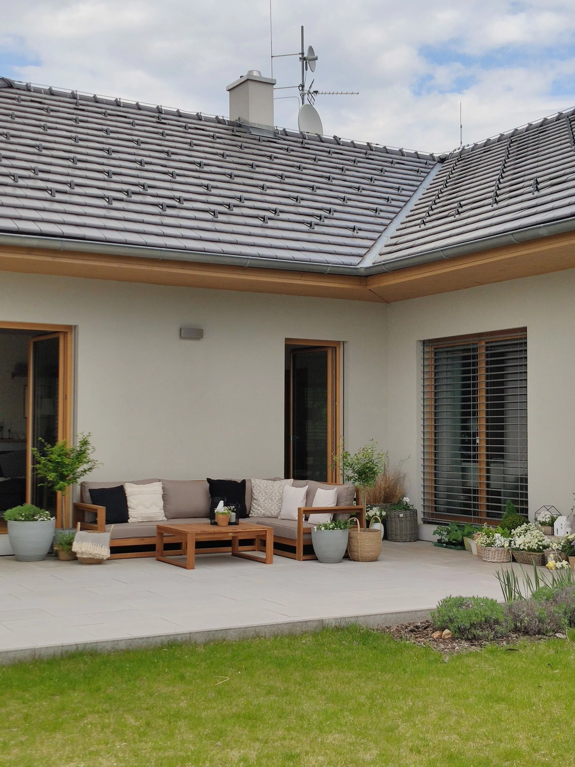 Beliani Loungeset 5-zits Acaciahout Bruin TIMOR - Afbeelding 10