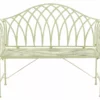 Beliani Tuinbank Metaal Lichtgroen MILAZZO