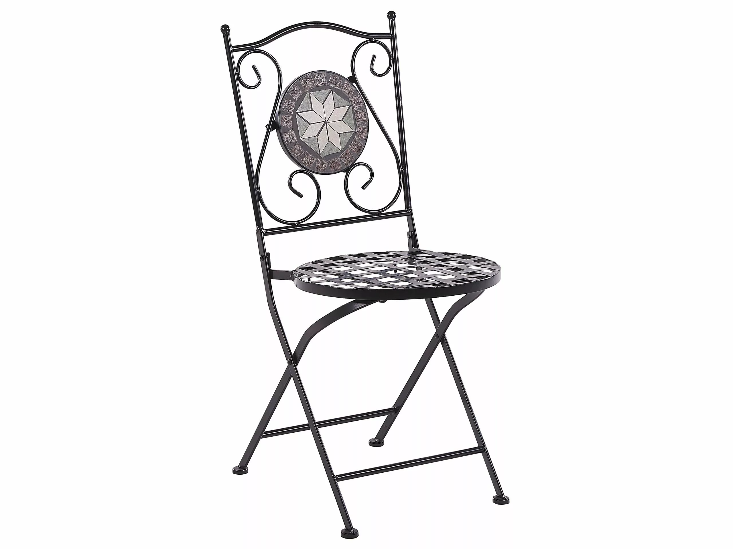 Beliani Tuin Bistroset Metaal Zwart CARIATI - Afbeelding 4