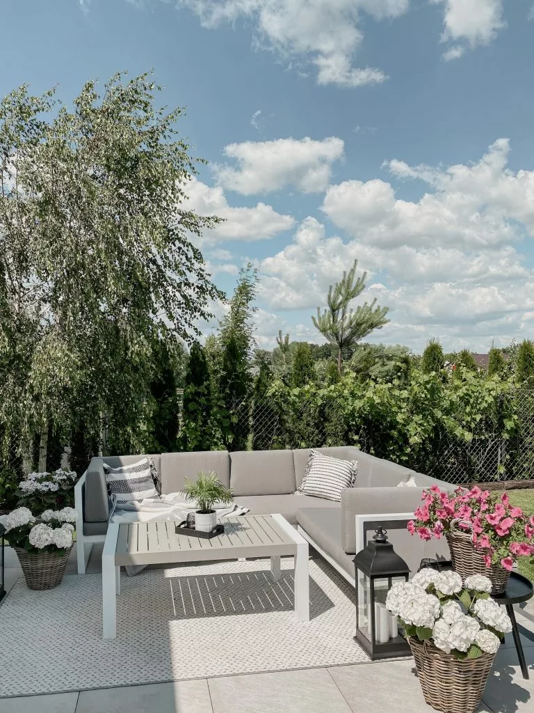 Beliani Loungeset 6-zits Aluminium Wit/grijs CASTELLA - Afbeelding 5