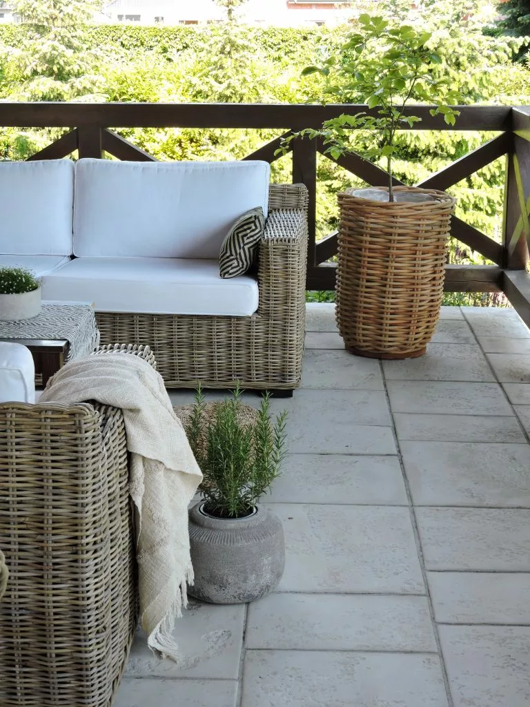 Beliani Loungeset 4-zits Rotan Natuurlijk ARDEA - Afbeelding 7