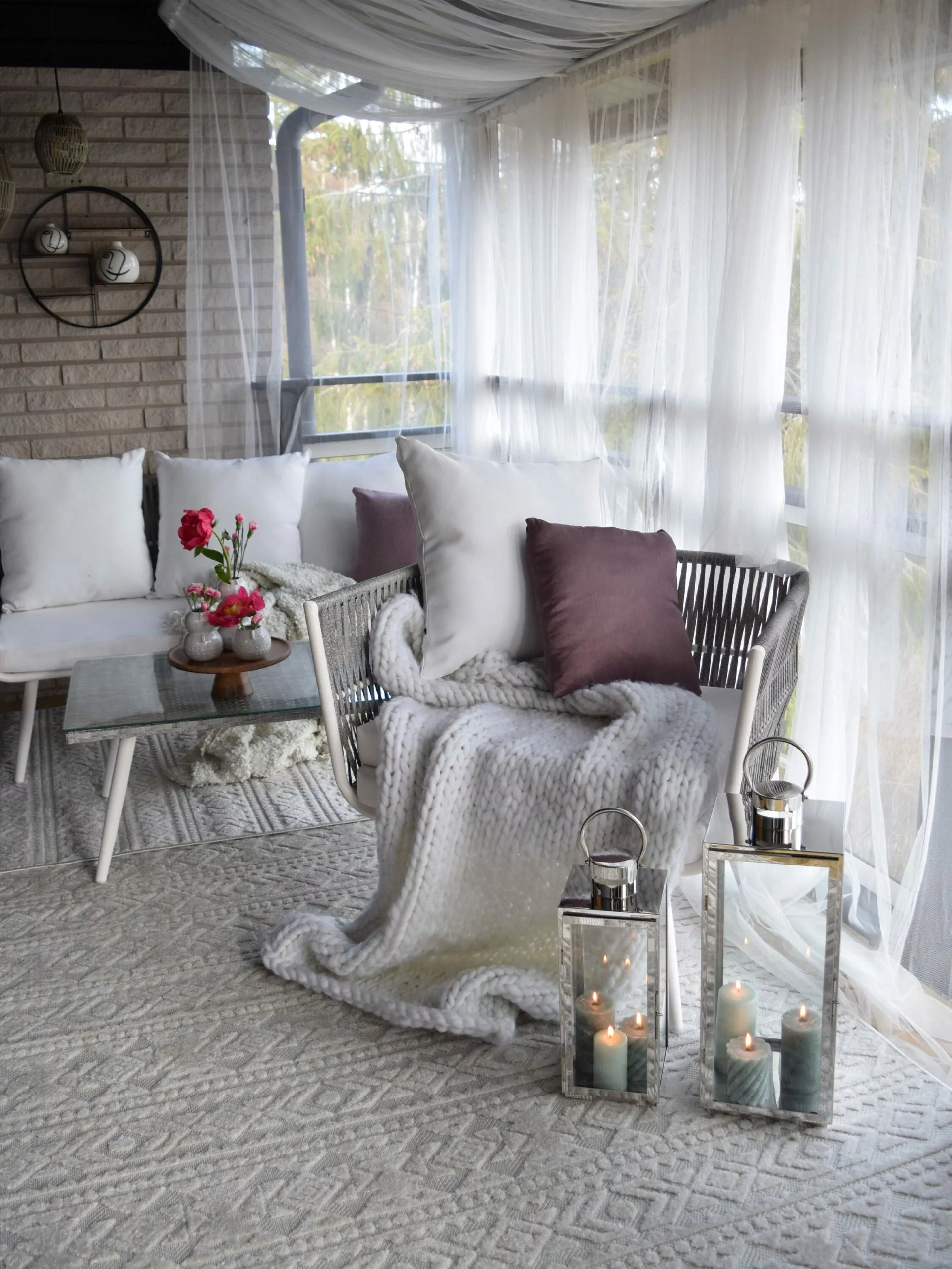 Beliani Loungeset 4-zits Rotan Crème RAGUSA - Afbeelding 7