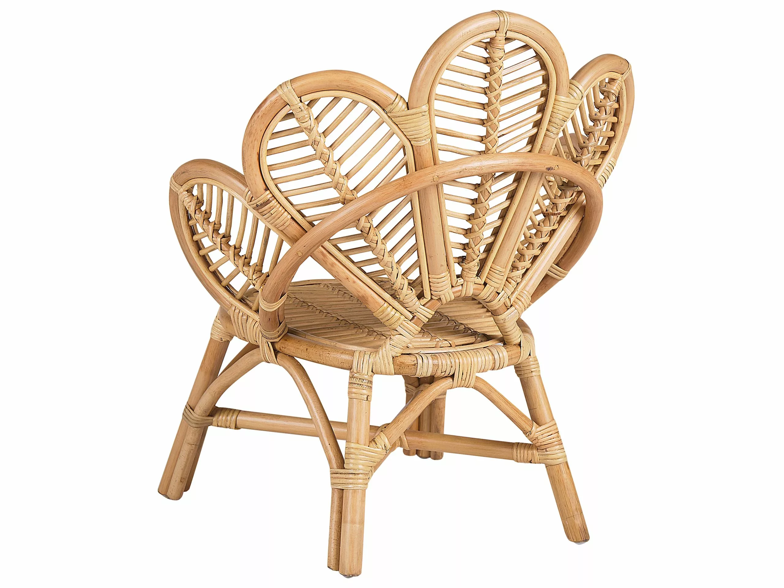 Beliani Kinderstoel Pauw Rotan Naturel FLORENTINE II - Afbeelding 5