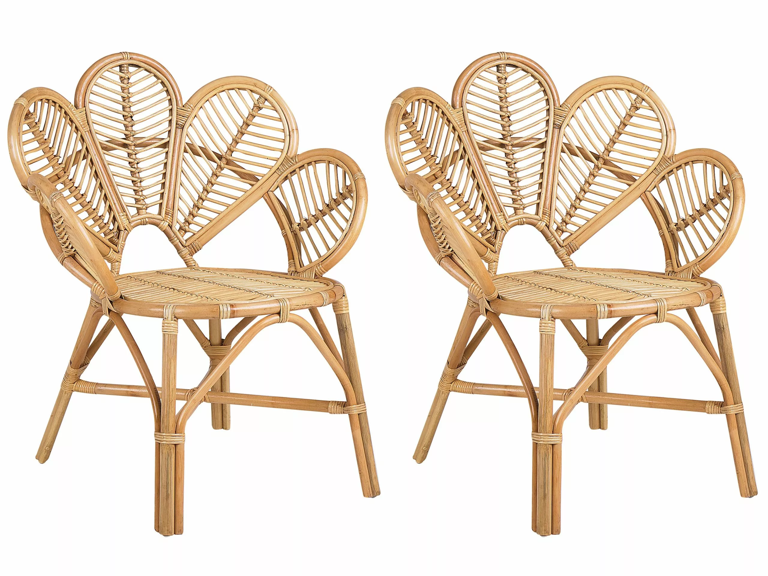 Beliani Bistroset Rotan Natuurlijk FLORENTINE II / LIMNI - Afbeelding 4