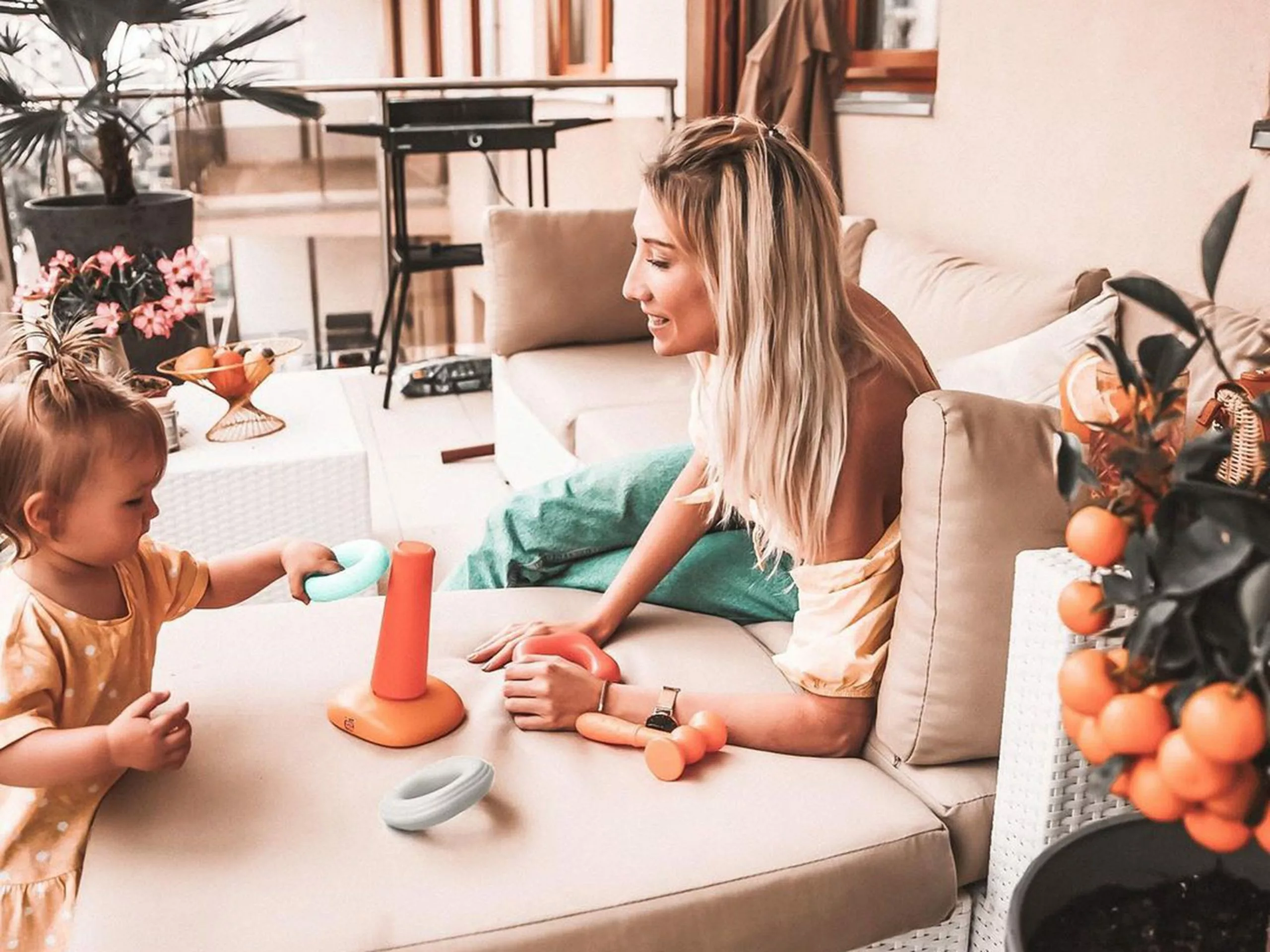 Beliani Loungeset 4-zits Rotan Wit SANO II - Afbeelding 3