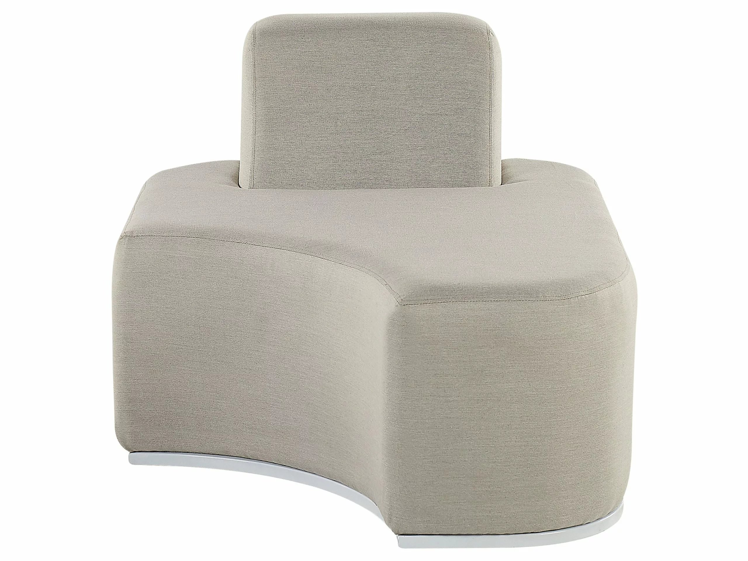 Beliani Loungeset 4-zits Stof Lichtgrijs FABRO - Afbeelding 5