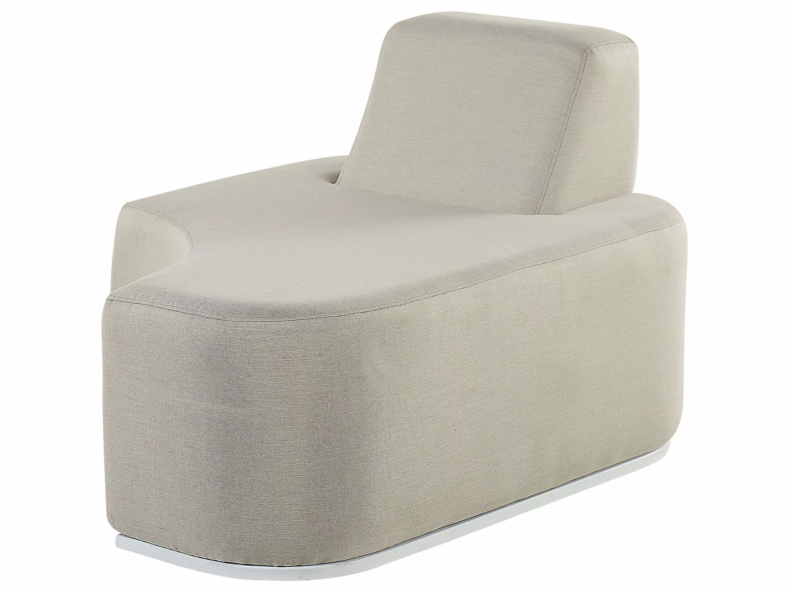 Beliani Loungeset 4-zits Stof Lichtgrijs FABRO - Afbeelding 8