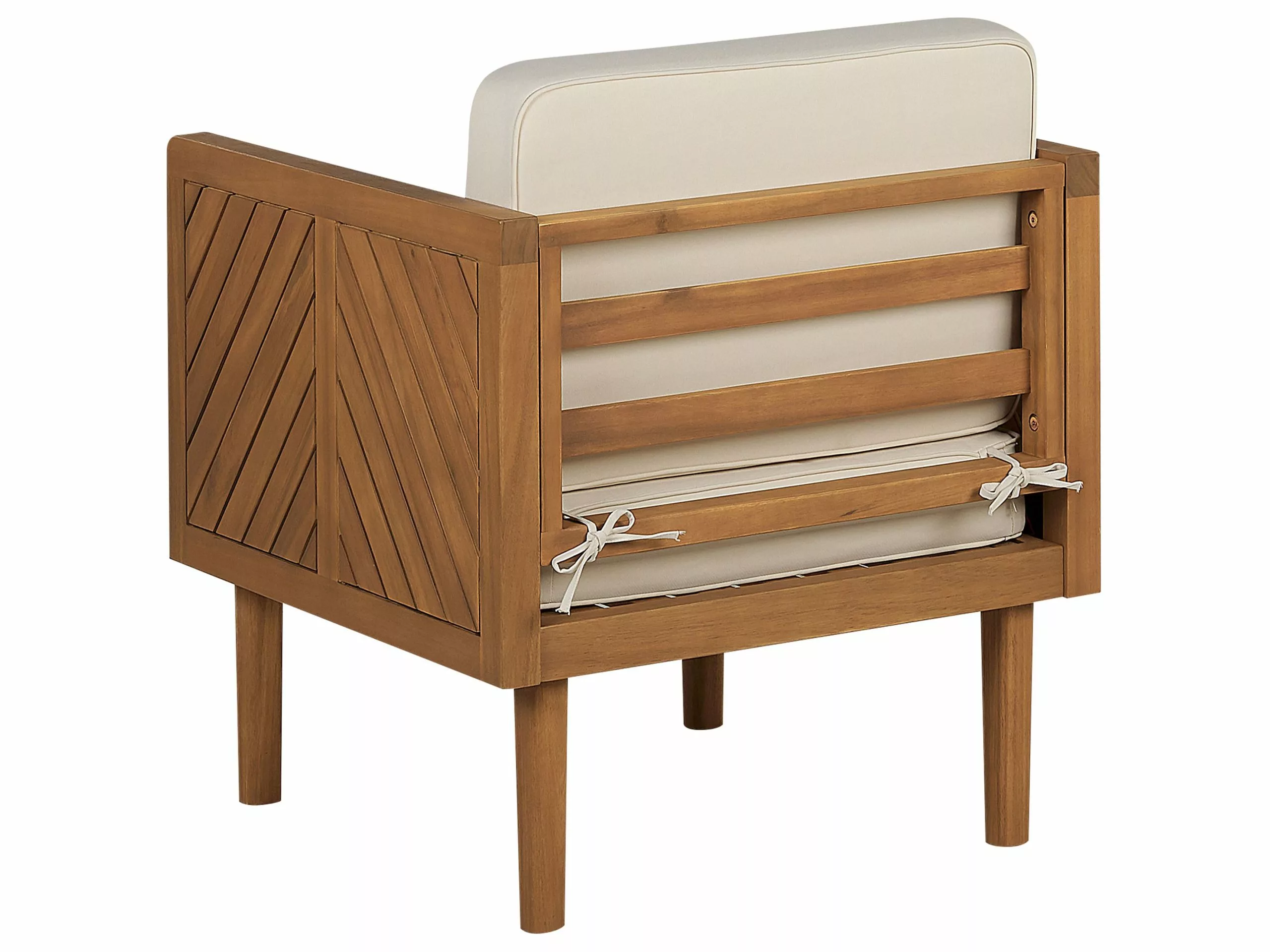 Beliani Loungeset 5-zits Acaciahout Wit BARATTI - Afbeelding 5