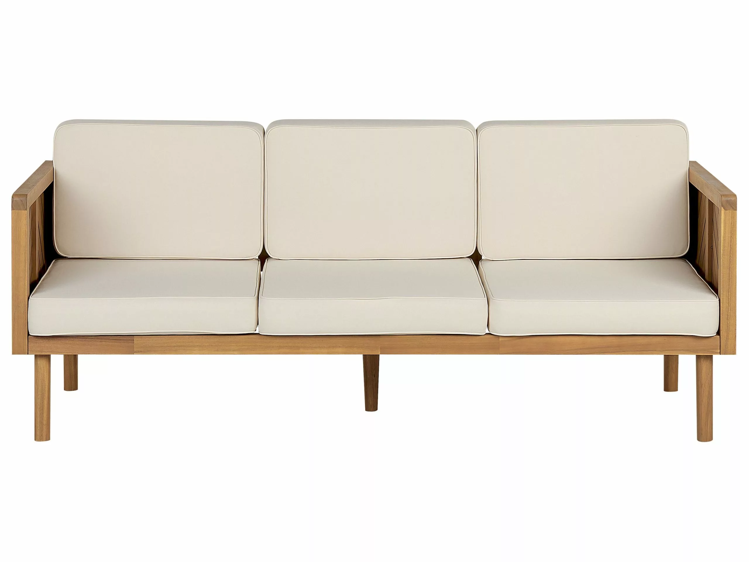 Beliani Loungeset 5-zits Acaciahout Wit BARATTI - Afbeelding 8