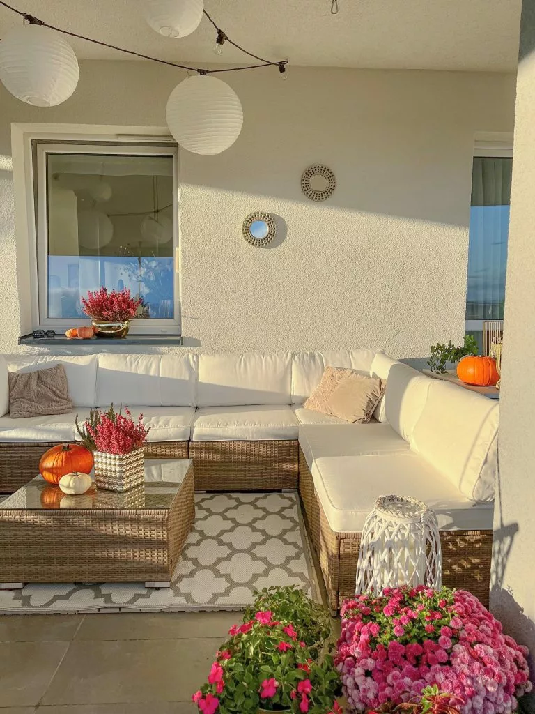 Beliani Loungeset 6-zits Rotan Wit BELVEDERE - Afbeelding 6