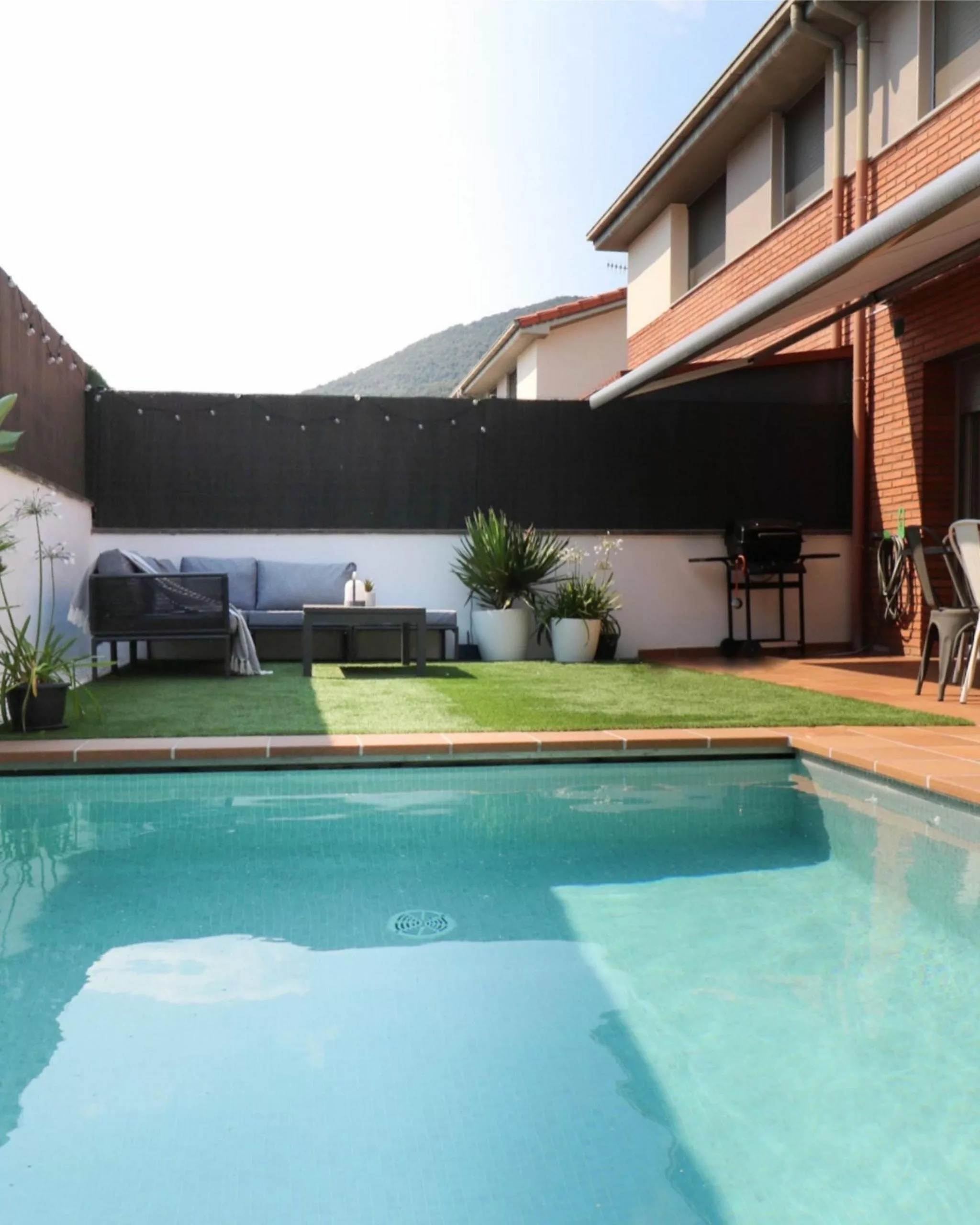 Beliani Loungeset 6-zits Aluminium Grijs/zwart FORANO - Afbeelding 5