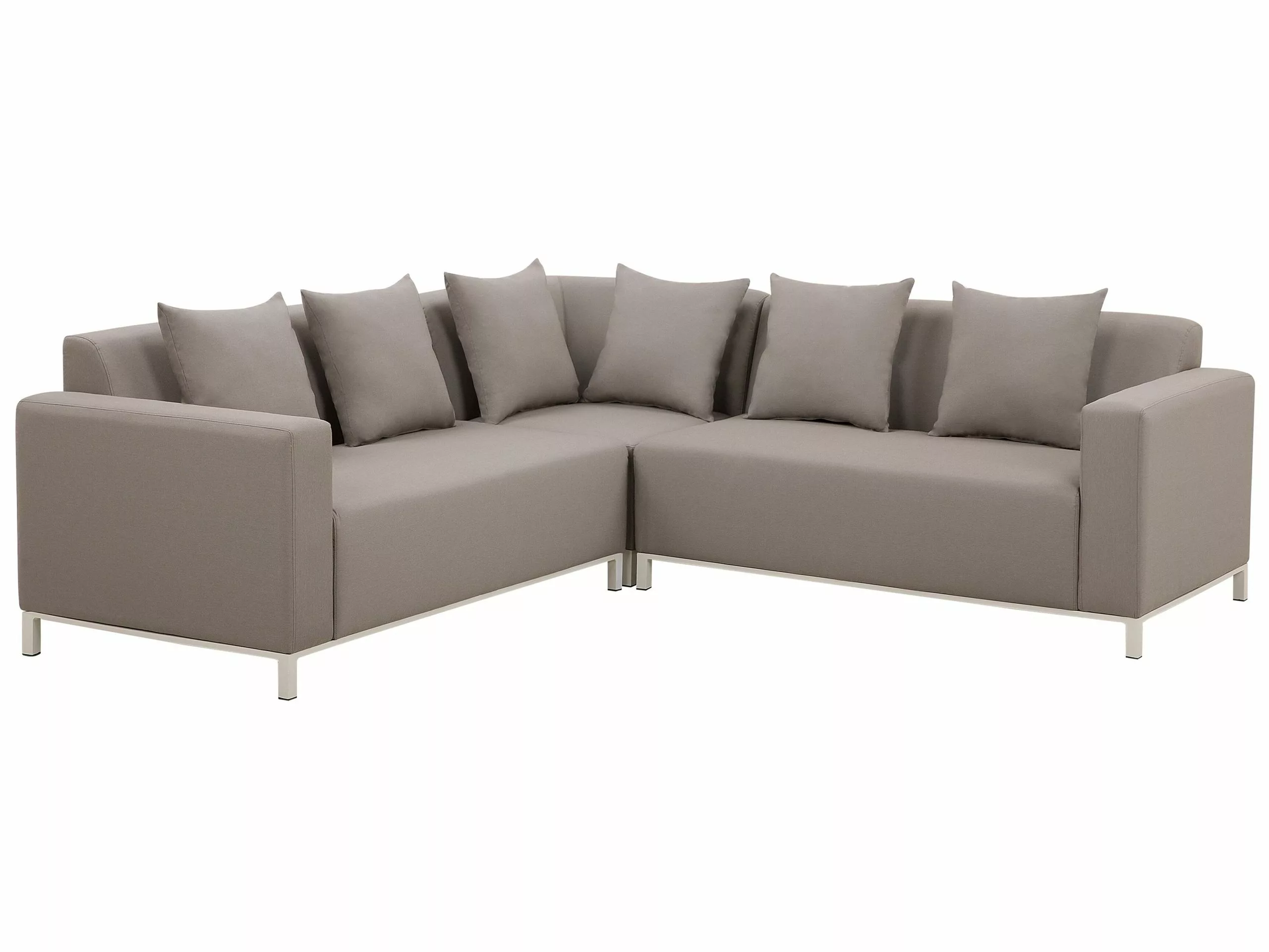 Beliani Loungeset 5-zits Stof Beige Rechtszijdig BELIZE - Afbeelding 5