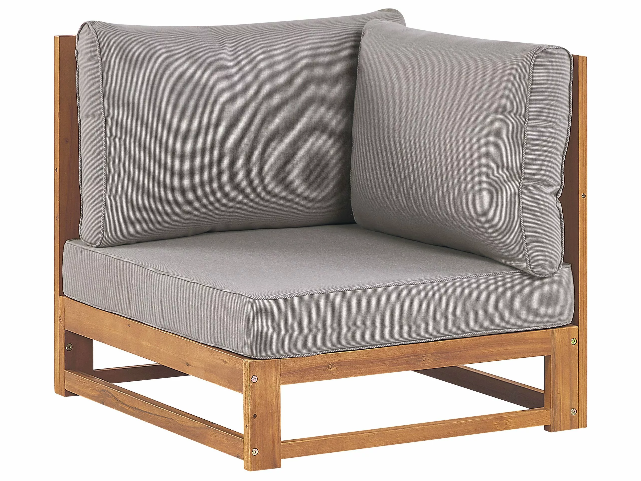 Beliani Loungeset 4-zits Acaciahout Lichtbruin Linkszijdig TIMOR II - Afbeelding 7