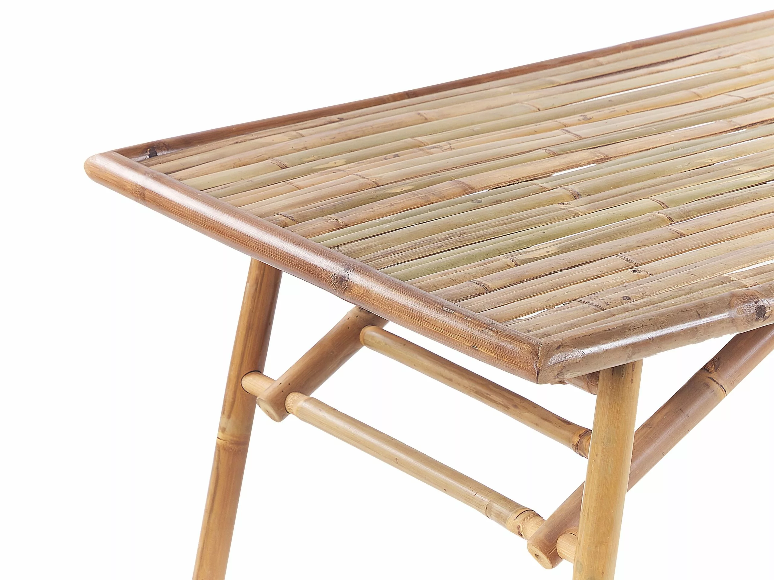 Beliani Tuintafel Bamboe Naturel 120 X 69 Cm MOLISE - Afbeelding 5