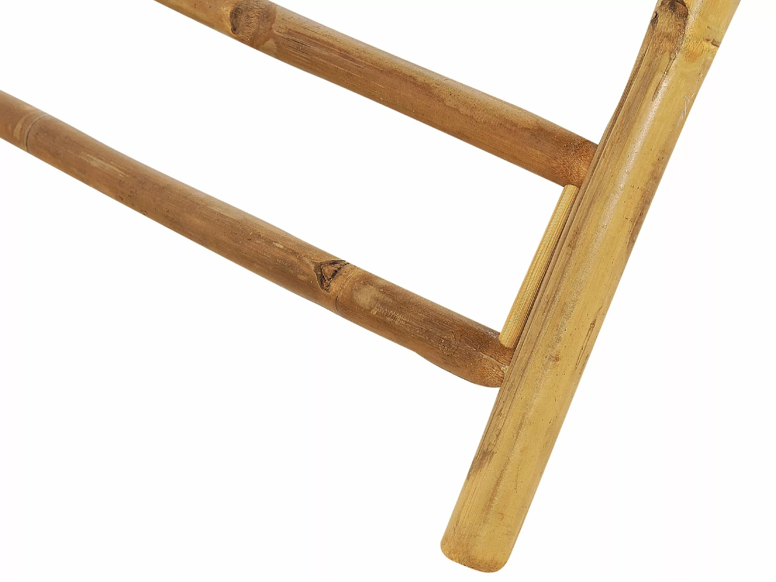 Beliani Tuintafel Met Parasol Bamboe ⌀ 85 Cm MOLISE - Afbeelding 8