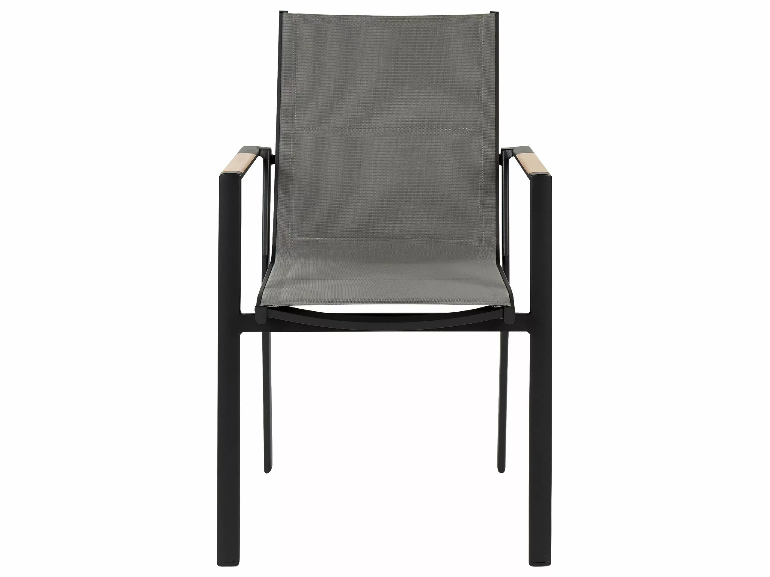 Beliani Tuinstoel Set Van 6 Aluminium Zwart BUSSETO - Afbeelding 5