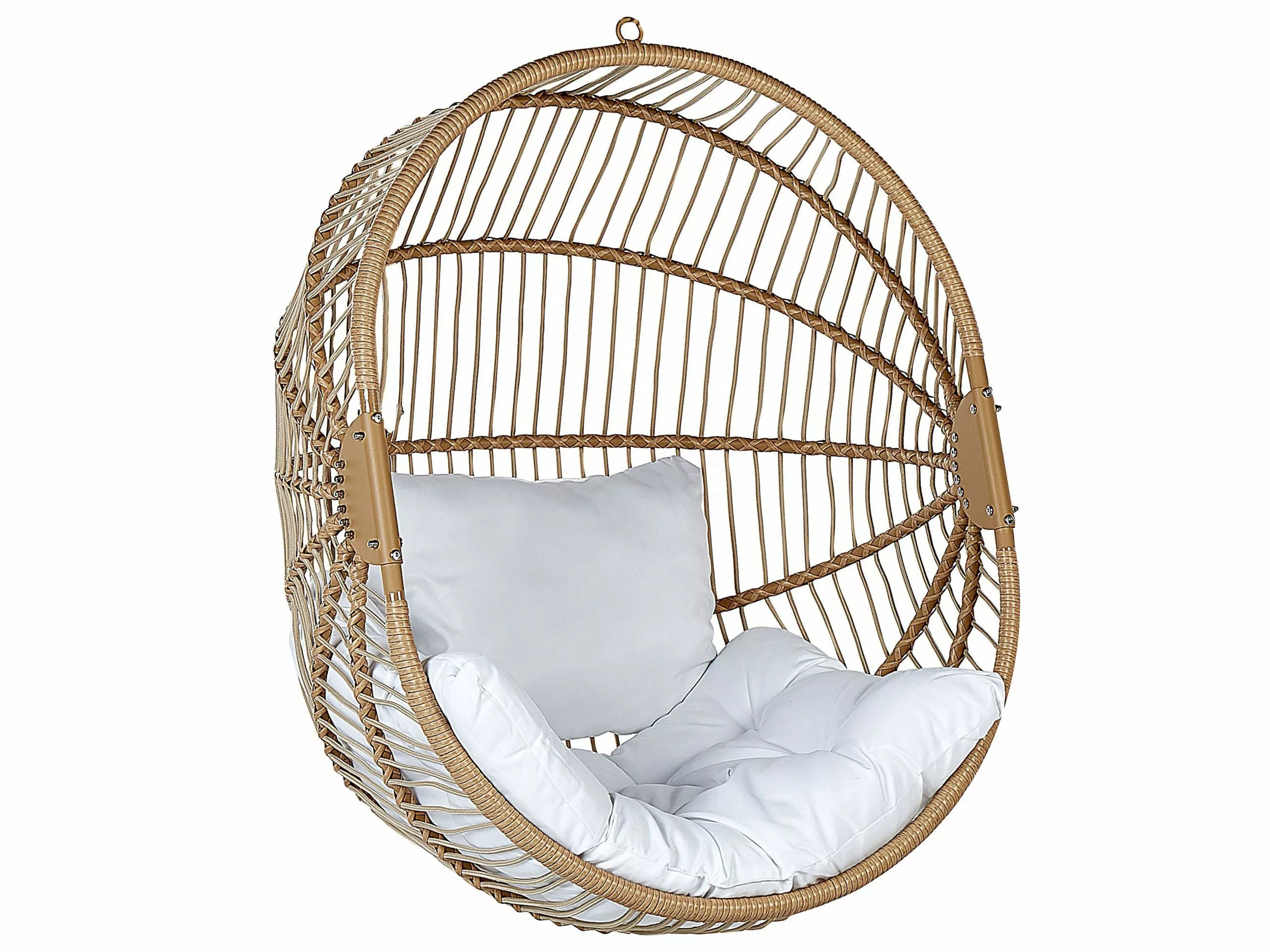 Beliani Schommelstoel Rotan Beige ACRI - Afbeelding 6