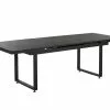 Beliani Tuintafel Uitschuifbaar Aluminium Zwart 180 / 240 X 90 Cm VALCANETTO