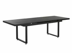Beliani Tuintafel Uitschuifbaar Aluminium Zwart 180 / 240 X 90 Cm VALCANETTO