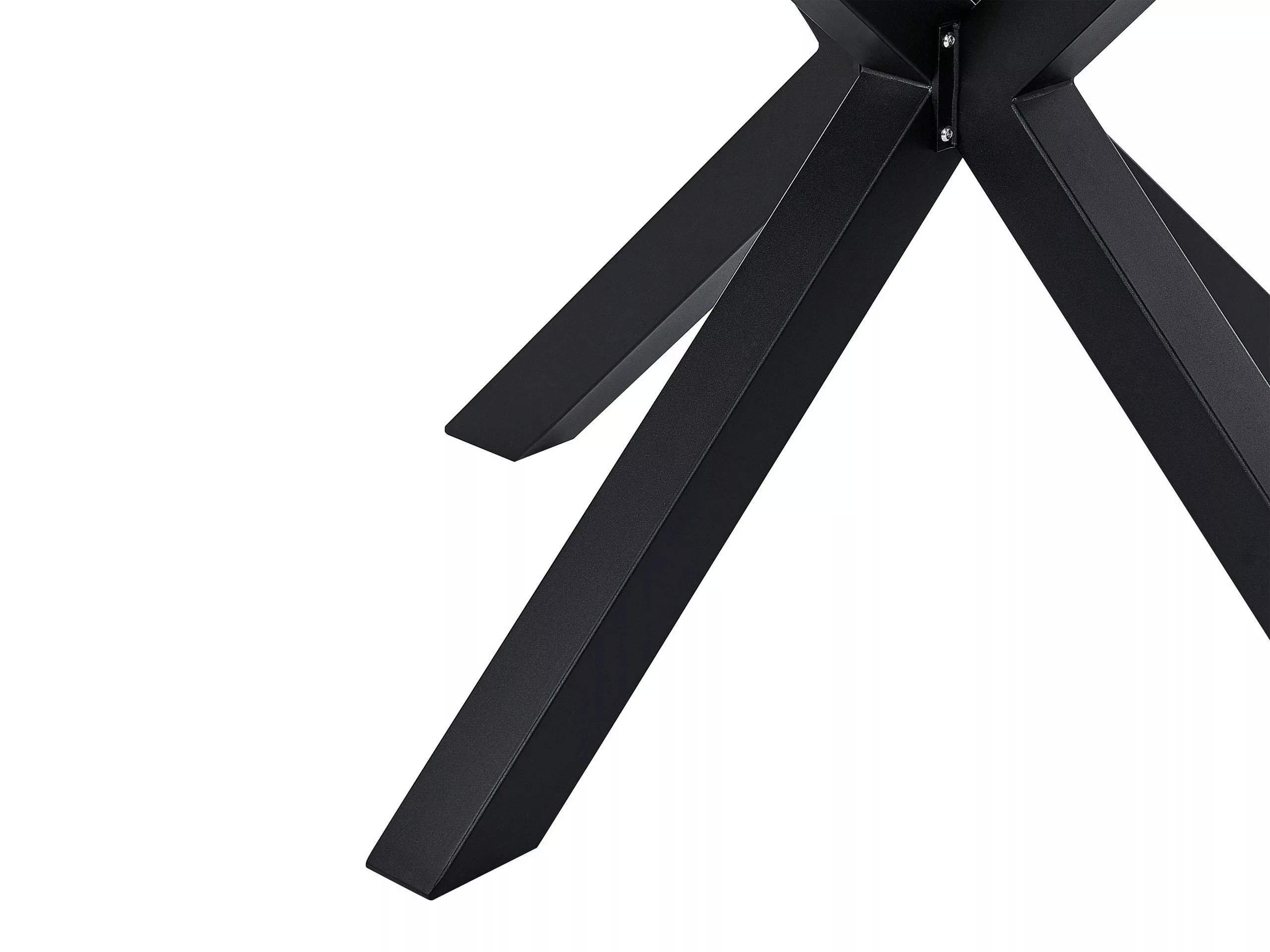 Beliani Tuintafel Metaal/glas Zwart ⌀ 120 Cm MALETTO - Afbeelding 5