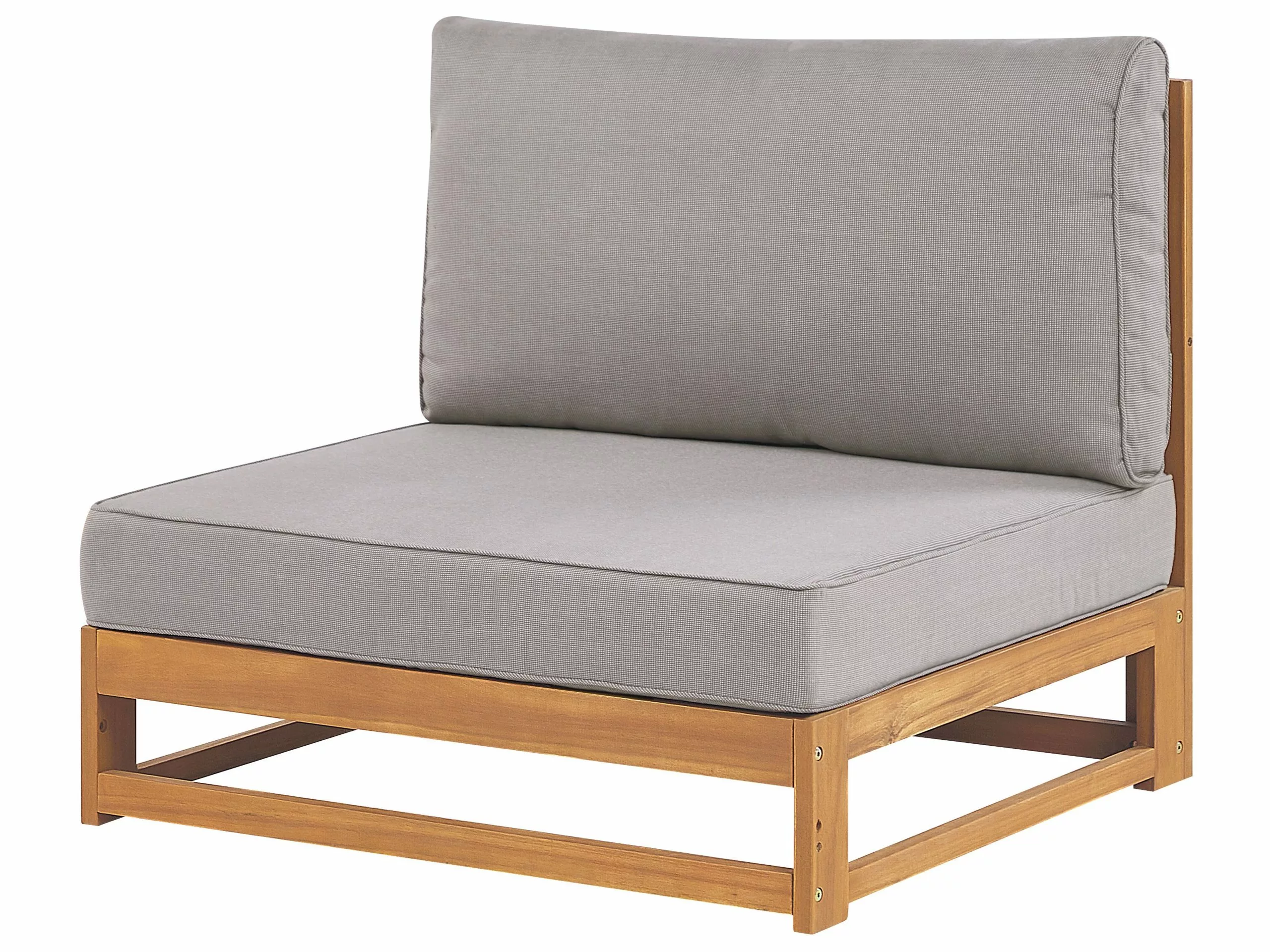 Beliani Loungeset 5-zits Acaciahout Lichtbruin Rechtszijdig TIMOR II - Afbeelding 8