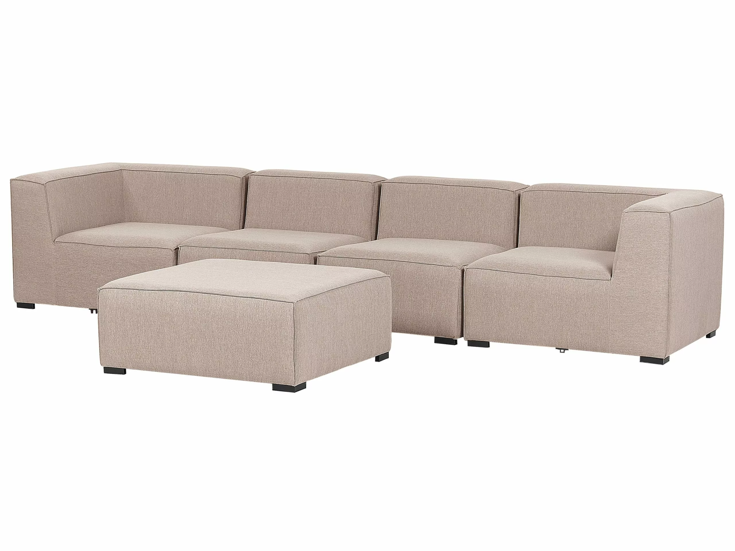 Beliani Loungeset 4-zits Stof Beige AREZZO - Afbeelding 4