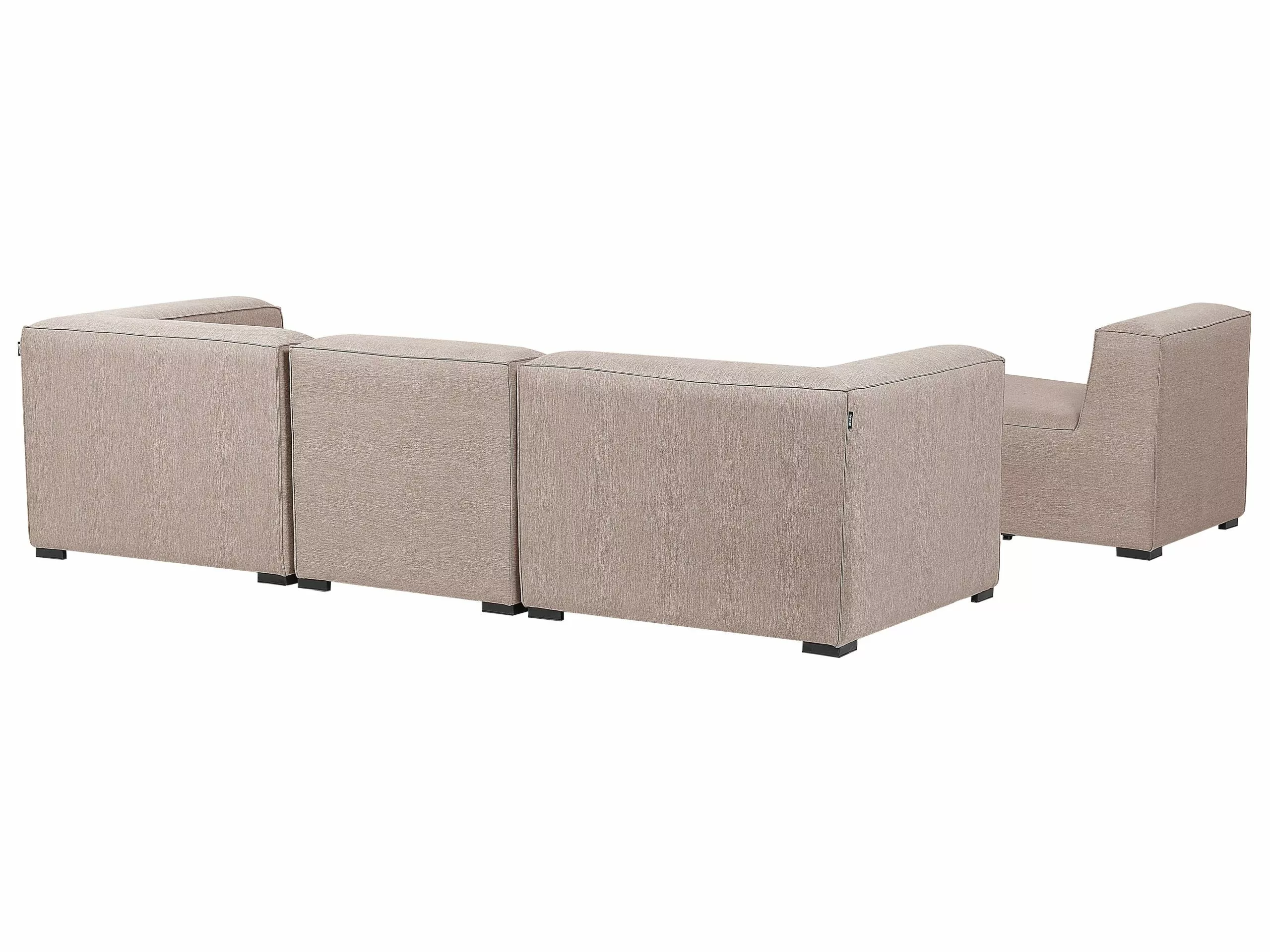 Beliani Loungeset 4-zits Stof Beige AREZZO - Afbeelding 10