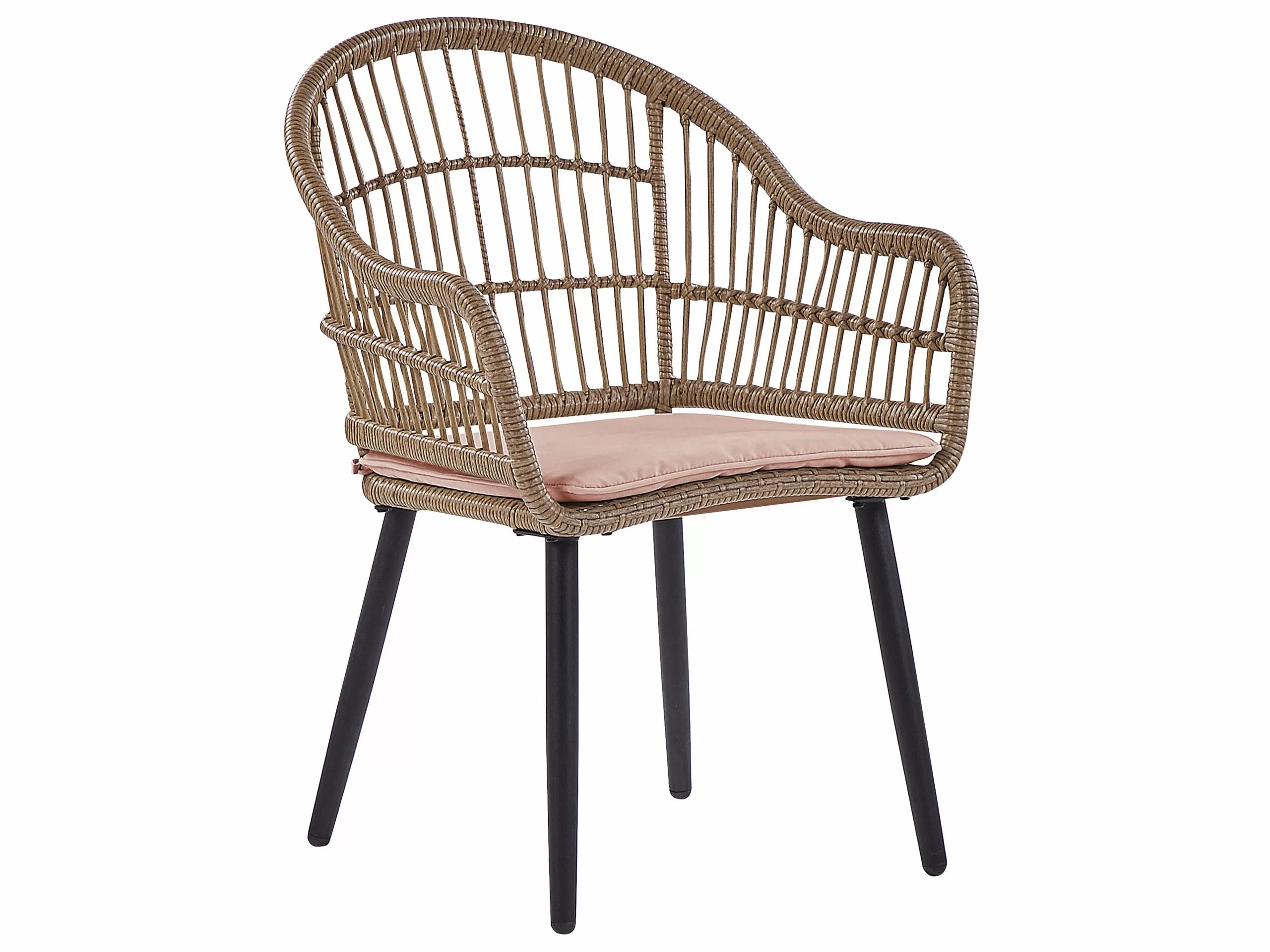 Beliani Tuinset Rotan Roze ALIANO II - Afbeelding 8