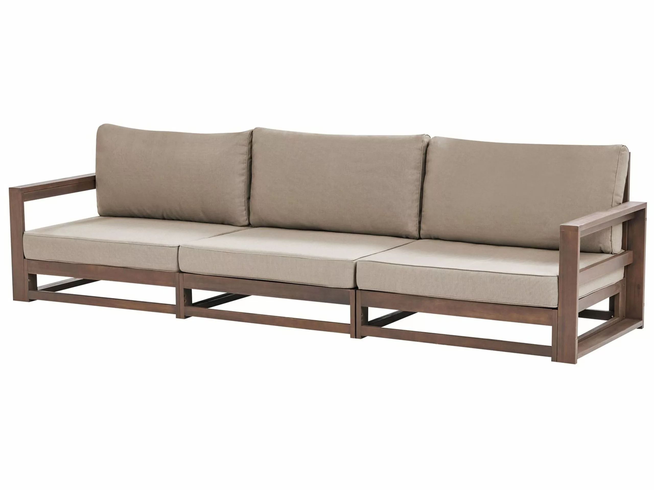 Beliani Tuinbank 3-zits Acaciahout Donker TIMOR II